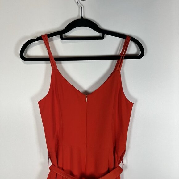TRINA TURK Cropped Red Jumpsuit With Belt Women’s Size 6 New With Tags Designer - Picture 9 of 12